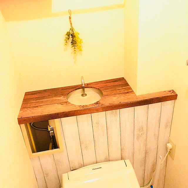 Bathroom,タンクレス風トイレ,100均,ダイソー,キャンドゥ,DIY suama-pinkの部屋