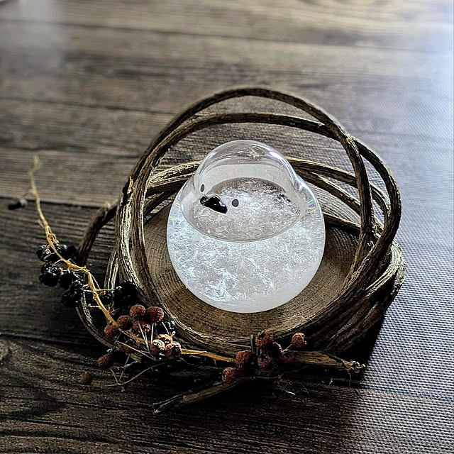 Lounge,お正月インテリア,鳥の巣風,ハンドメイド,手作り,ストームグラス,シマエナガのストームグラス purpureの部屋