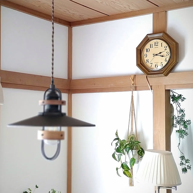 日の光,和室,漆喰壁DIY,和室ダイニング,DIY,和洋折衷,ダイニングルーム,和洋ミックス,レトロ,昭和レトロ,掛け時計,レストア,時計修理,築35年以上,On Walls yumiの部屋