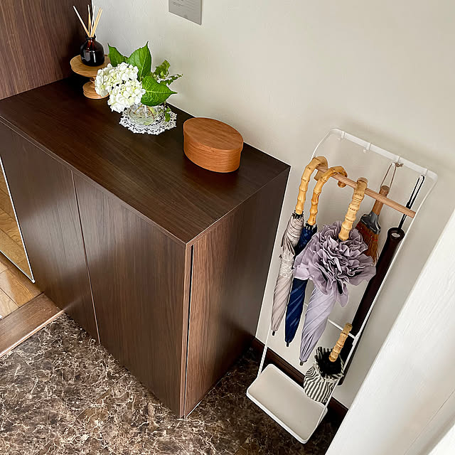 Entrance,シンプル,スリム,省スペース,吊り下げ収納,引っ掛けアンブレラスタンド タワー,tower,山崎実業,傘の置き場所,2人暮らし yasuyo66の部屋