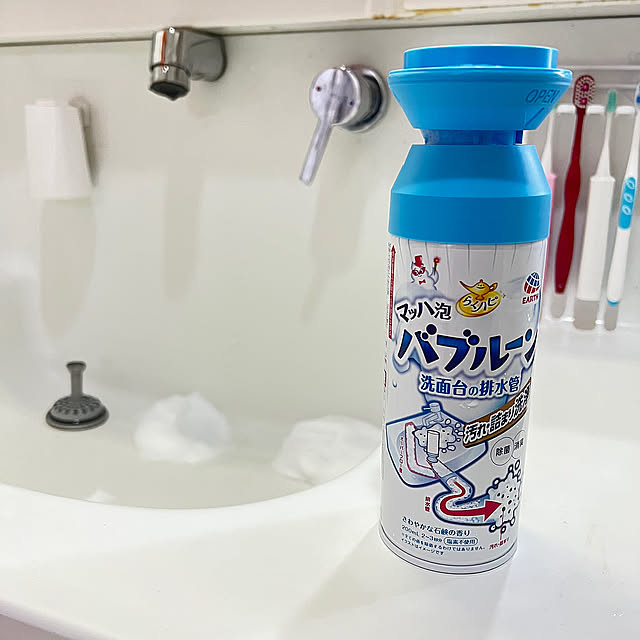 Bathroom,洗面台掃除,洗面台周り,洗面台,アース製薬,時短掃除,らくハピ,水まわり掃除 puritan_rの部屋