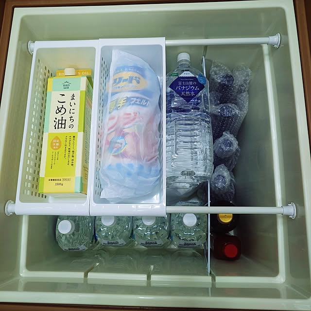 Kitchen,新生活,４枚投稿,建売住宅,イベント参加,キッチン収納,床下収納,床下収納庫,突っ張り棒,収納 noguriの部屋