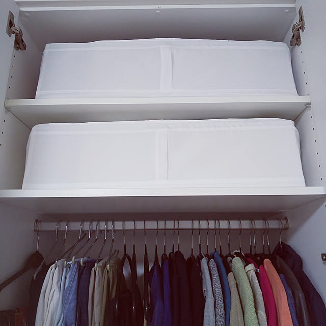 Bedroom,名もなき家事,クローゼット収納,IKEA,イケアスクッブ,洋服収納,マワハンガー,イケア収納,イケア,冬支度,クローゼット,skubb sawa.rararaの部屋