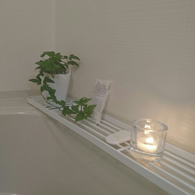 Bathroom,ひとり暮らし 1K,イッタラキビキャンドル,無印良品,入浴剤,アイビー bary.minamiの部屋