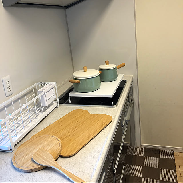 コメント喜びます♡,いいね！ありがとうございます♪,お家見直し中,模様替え大好き❤️,IKEA,IKEAのティッシュケースは999円！,IKEAの竹製品,片手鍋,IKEAのまな板,両手鍋,Kitchen miyunon1027の部屋