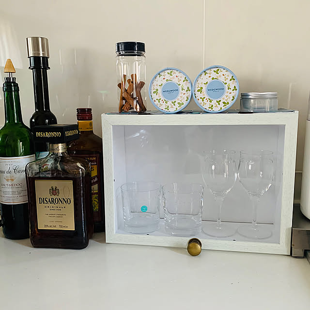 l型キッチン,リクシルキッチン,DIY,ティファニーグラス,百円均一,ペーパーボード,A4フレーム,Daiso,ヘーベリアン,Kitchen hebelian_miniの部屋