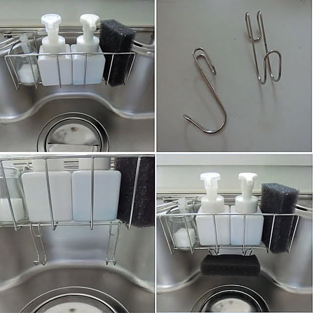 フック,サンサンスポンジ,無印良品,セリア,Kitchen,スポンジ置き場 sunaの部屋