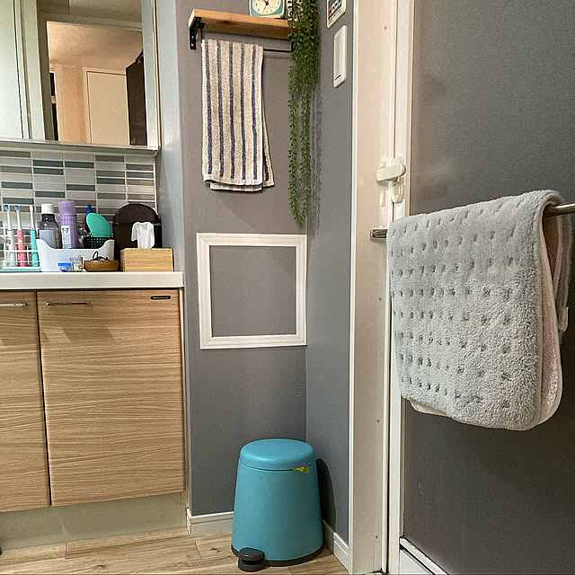 セリア DIY,セリア アイアンバー,リメイクシート,春の模様替え,クッションフロアDIY,IKEA,Bathroom suemonta14の部屋