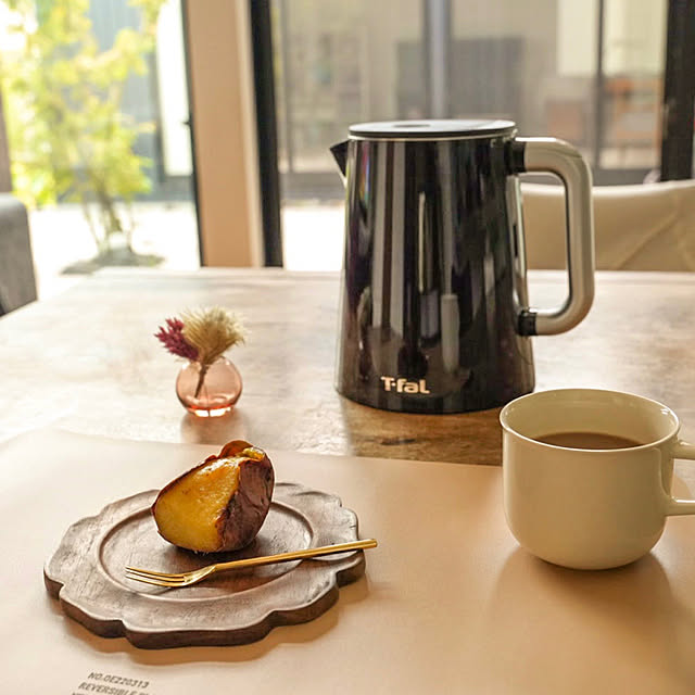 温度コントロールタイプ,ティファール,おうちカフェ,電気ケトル,My Desk,中庭,スーパーのお芋,焼き芋 marocoの部屋