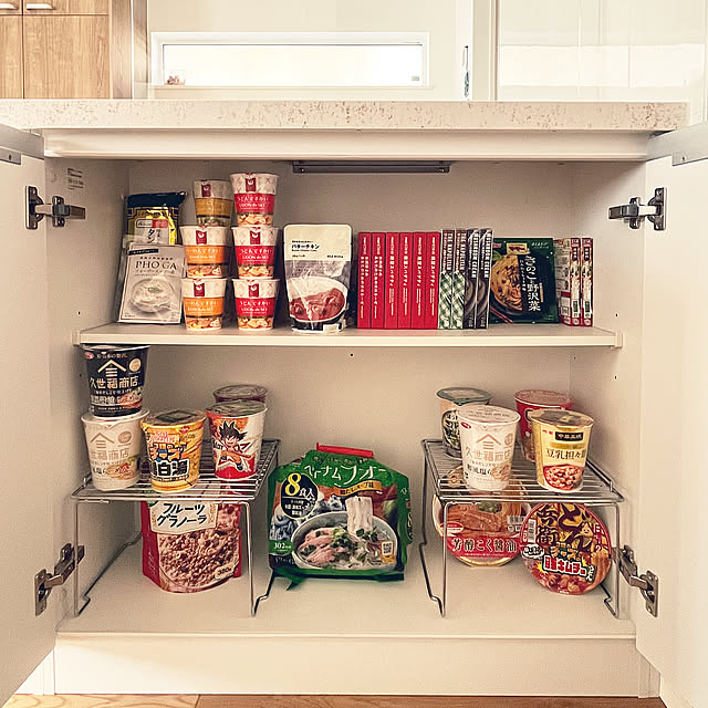 Kitchen,カップラーメン収納,レトルト食品収納,インスタント食品収納,ステディア,キッチン収納 gudemanaの部屋