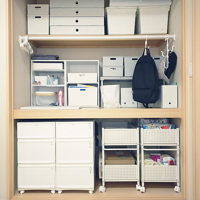 On Walls,建売住宅,子どもと暮らす,和室,yamazen,ニトリ,こども服収納場所,押入れ,オムツストック shiro-7の部屋