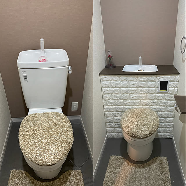 ダイソー,アンティーク,100均,DIY,カフェ風,北欧,ホワイトインテリア,Bathroom,リメイクシート,タンクレス風トイレDIY,タンクレス風トイレ,タンクレス DIY,100均DIY,トイレットペーパーホルダー DIY,トイレットペーパーホルダー,トイレ,木目調リメイクシート,木目調,木目調壁紙,賃貸DIY,セリア hkrの部屋