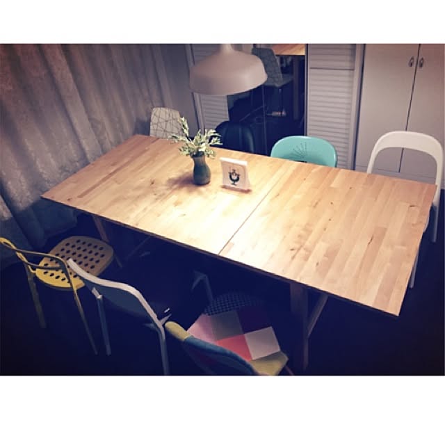 My Desk,イス好き,イス色々,いろいろ,パッチワーク,ニトリ,IKEA,照明,アンティーク,リビングテーブル,リビング cathyの部屋