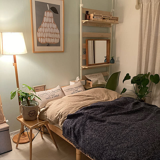 fab the home,ベッドルーム,アクセントクロス,ナチュラル,寝室,Bedroom,冬支度,ポスター,人気トピ掲載ありがとうございます,ﾃﾞｲﾘｰﾙｰﾑｸﾘｯﾌﾟ掲載,寝室インテリアイベント受賞pic akezouの部屋