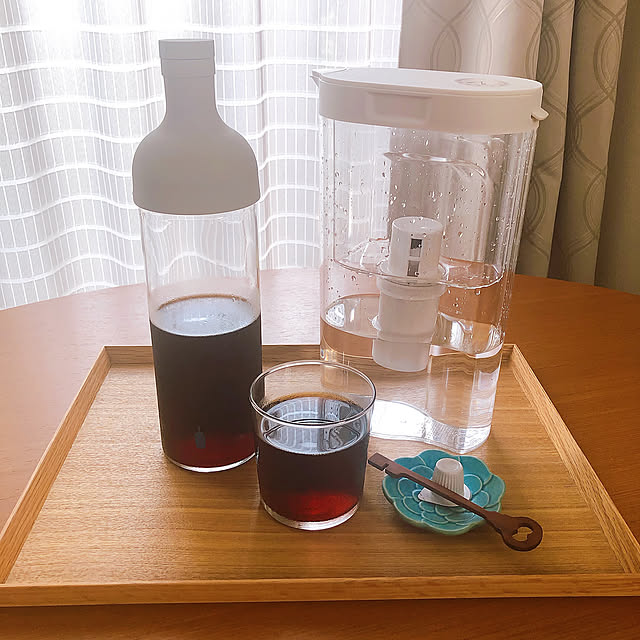 アイスコーヒー,コールドブリューボトル,ブルーボトルコーヒー,コールドブリュー,夏ドリンク,一人暮らし,よしざわ窯,よしざわ窯のうつわ,無印良品,夏のドリンクこれで作っています!,My Desk,ボデガグラス,ボデガ Dariaの部屋