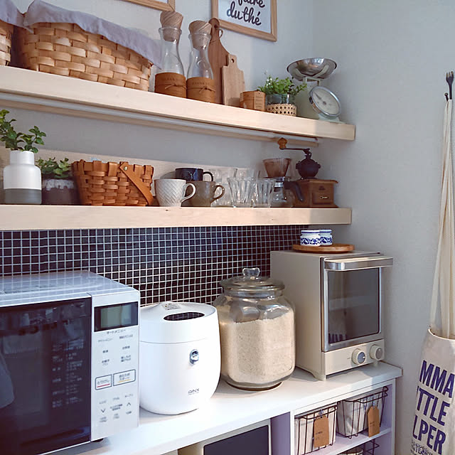 Kitchen,RoomClipショッピング,一人暮らし,賃貸,キッチン,賃貸インテリア,100均,糖質カット炊飯器,DIY herorinの部屋
