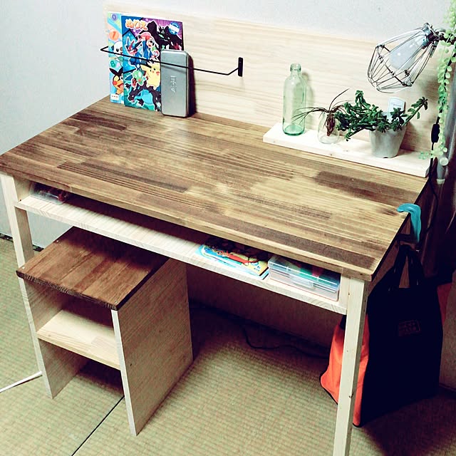 My Desk,観葉植物,DIY,男前,ハンドメイド,BLACK+DECKER,学習机 53の部屋