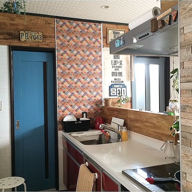 Kitchen,mt CASA,カモ井加工紙さん,マスキングテープ,プチリメイク,壁紙屋本舗,DIY,しゃれとんしゃあ会,関西好きやねん会,模様替え shakikoの部屋