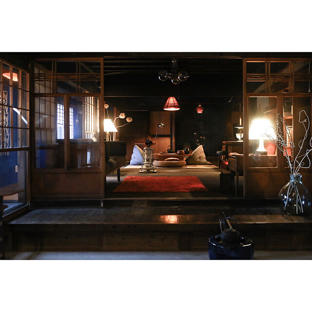Overview,古民家,日本家屋,築100年以上の平屋,農家の家,和室,ガラス戸,土間 cyobinonの部屋