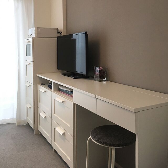 My Desk,1人暮らし,シンプル,ホテルライク,IKEA Takumiの部屋