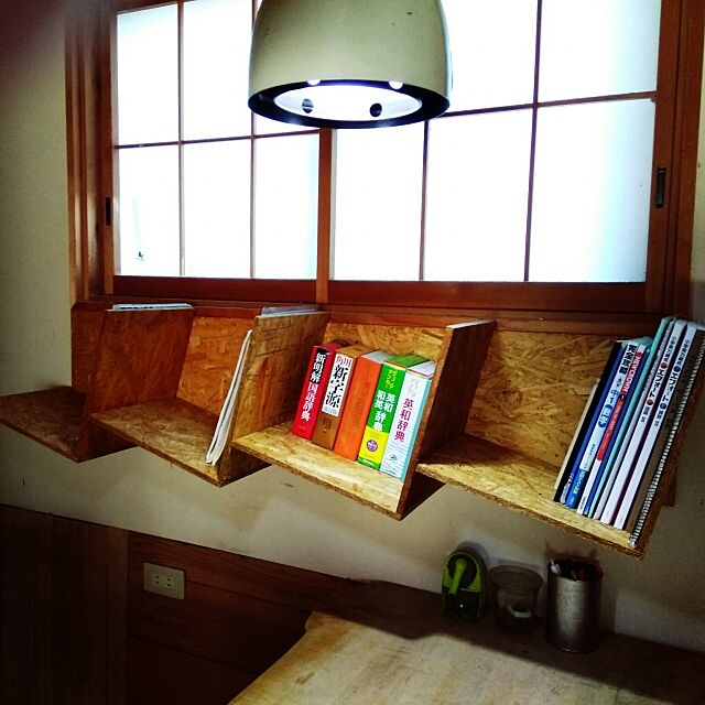 My Desk,勉強机まわり,子供収納,本棚DIY,レトロ JC_moccoの部屋
