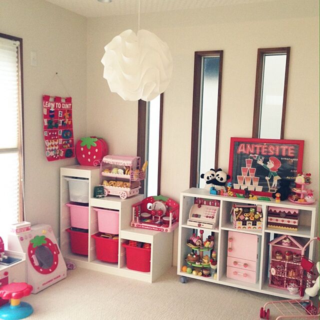 子供部屋,IKEA,おもちゃ,収納,トロファスト yumiの部屋