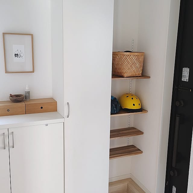Entrance,おうち時間,モニター応募投稿,北欧モダン,北欧ナチュラル,ナチュラルインテリア,シンプルインテリア,無印良品,ピラシェル,チャンネルサポート,DIY棚,建売住宅 aya_blueの部屋