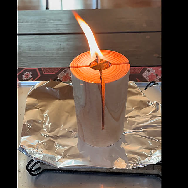 国産ヒノキ,ソロトーチ,大人の火遊び,スエーデントーチ風,百均,セリア,リラックスタイム,My Desk yukichi.wanwaの部屋