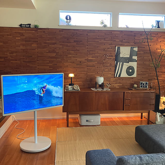 Lounge,北欧ヴィンテージ,テネラ,柚木沙弥郎 ポスター,パナソニック,ローゼンダールコペンハーゲン,モニター投稿,レイアウトフリーテレビ,くらしスタイルシリーズ,置き場所を自由に,マッキントッシュ　サイドボード,明かりのある暮らし walking123の部屋