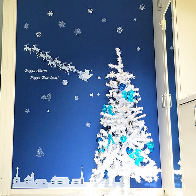 Entrance,ウォールステッカー,ホワイトツリー,クリスマスツリー150cm,クリスマスツリー,クリスマス,マイホーム,シンプルインテリア,Instagramやってます,５人家族,シンプルに暮らす,スッキリ暮らす akane.920の部屋