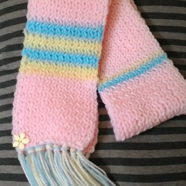 編み物初心者の作品43選 コースターやマフラーなど Roomclip Mag 暮らしとインテリアのwebマガジン