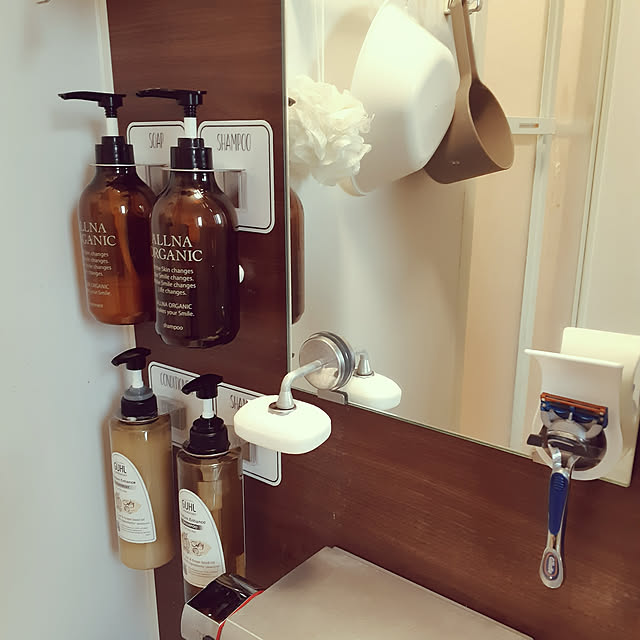 Bathroom,新商品,2019.08.02,シャンプーホルダー,ボトルホルダー,お風呂収納,石鹸ホルダー Miponappoの部屋