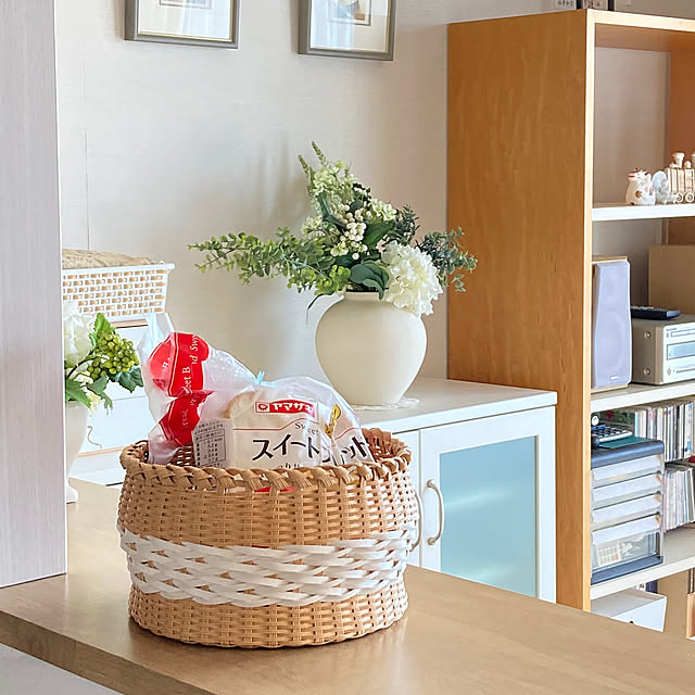 My Shelf,エコクラフトのかご,エコクラフトカゴ,エコクラフト,ハンドメイド雑貨,ハンドメイド,かご・バスケット,ナチュラル,ホワイトインテリア,ナチュラルインテリア,おうちカフェ,カフェ風インテリア,おうちカフェ風,カゴ収納,ナチュラルシンプル,ベージュインテリア,ナチュラルシンプルインテリア,日当たり良好 mimotoの部屋