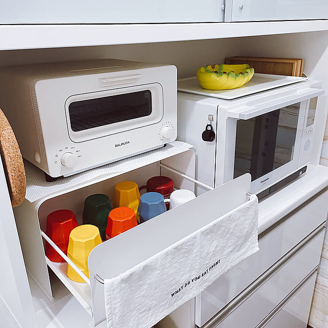 家族に感謝♡,山善,ブレッドドロワー,やってよかった,シンプルな暮らし,コップ収納,パン収納じゃないよ,ブレッドケース活用,引き出し収納,RCの出会いに感謝♡,いつもいいねやコメありがとうございます♡,Kitchen,CHEERFUL,ポップなカラーがいい感じ♪,メラミンタンブラー,シュガーランドのタンブラー,シュガーランド miyuの部屋