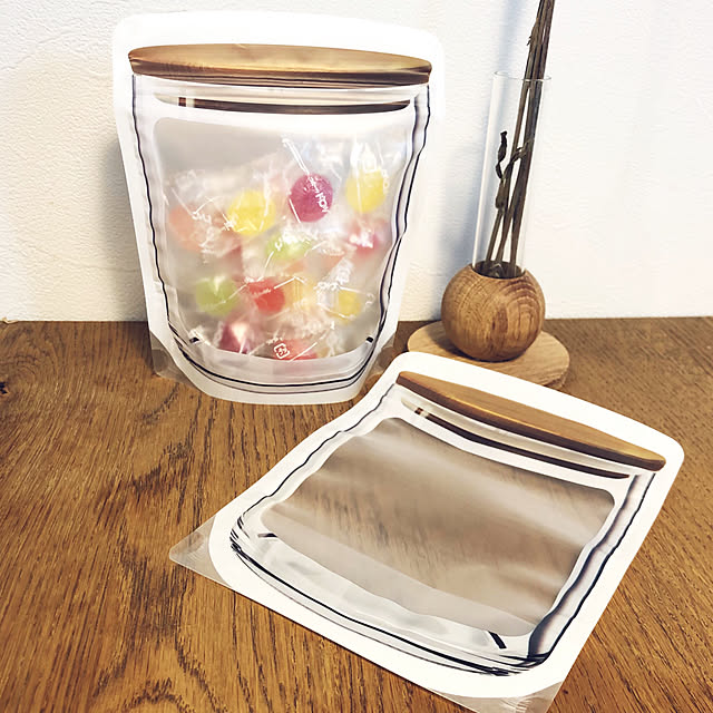 100均,セリア,お菓子入れ,ジッパーバッグ,こどもと暮らす。,花のある暮らし ctscandyの部屋