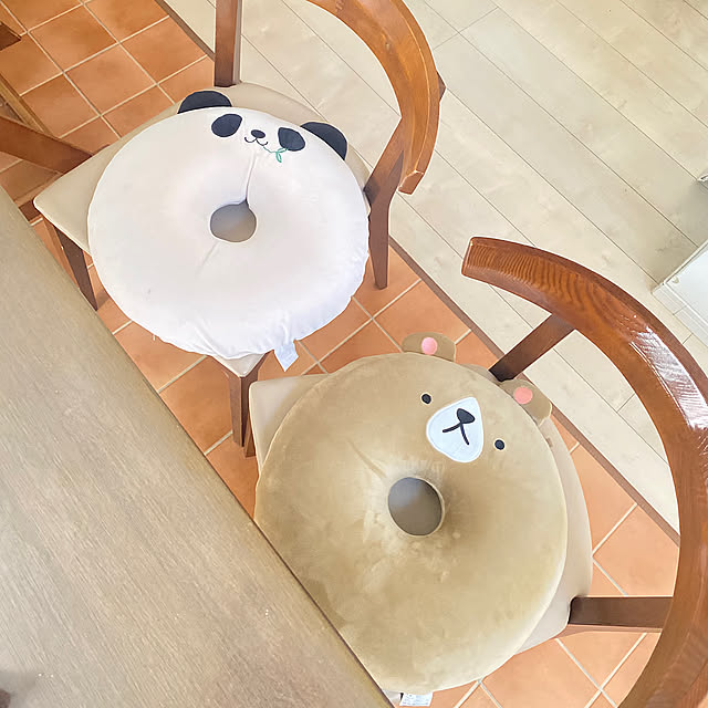 My Desk,ダイニングチェア,アニマルクッション,アニマルグッズ,しまむら,円座クッション,インテリア ayaの部屋