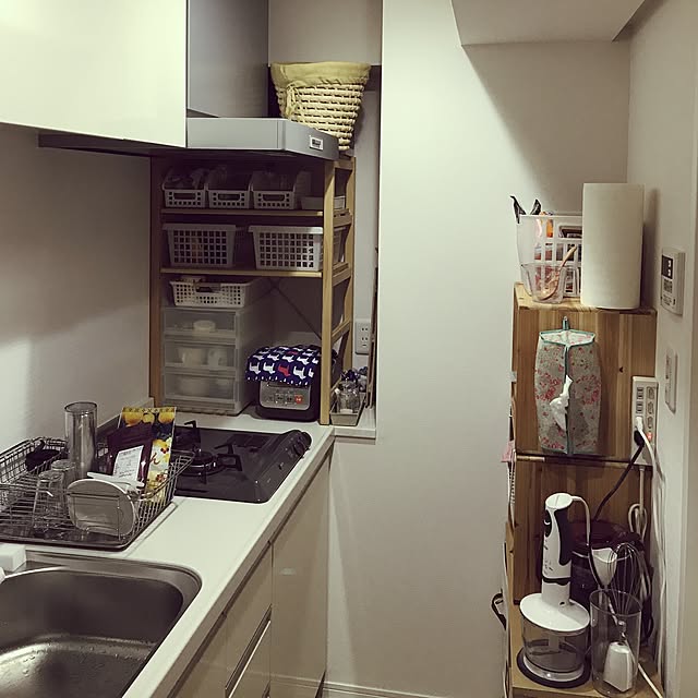 Kitchen,入居後途中経過,1K,一人暮らし,無印良品,賃貸 myuminの部屋