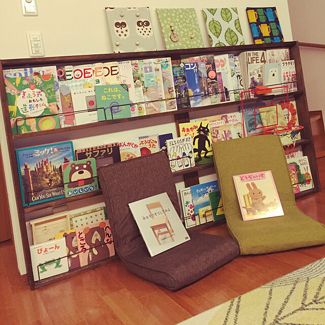 My Shelf,座椅子,アイアンバー,子供と暮らす。,絵本と暮らす,棚DIY,カインズ ikの部屋