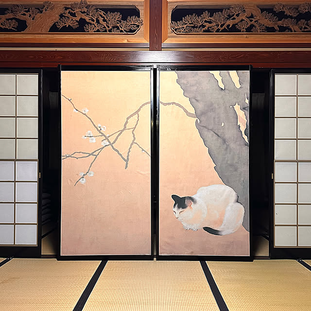 On Walls,ふすま紙,ふすまDIY,ふすまリメイク,昭和レトロ,DIY,ねこが好き,ねこ FUZIEEの部屋