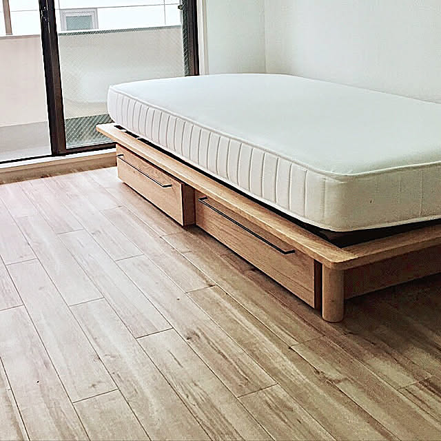 クッションフロア,初投稿,一人暮らし,1k 8畳,DIY,ナチュラル,無印良品,Overview,壁紙屋本舗 mmの部屋