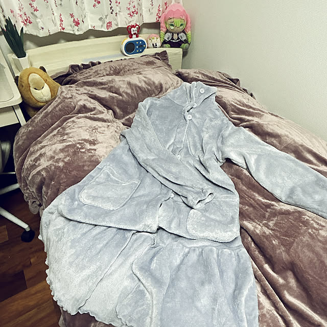 Bedroom,冬の必需品,あったかグッズ,着る毛布,フリル,掛け布団カバー,Nウォーム,ニトリ,買ってよかったもの yunyumの部屋