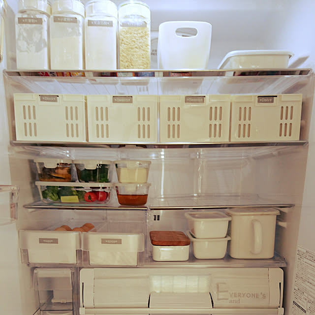 Kitchen,冷蔵庫の中,キャンドゥ,無印良品,ダイソー,セリア,耐熱ガラス容器,野田琺瑯,フレッシュロック kosata117の部屋