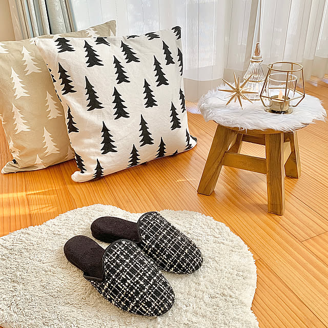 Lounge,暖かくしてお過ごしくださいね♡,冬を奏でよう♡,冬支度,冬,上品に,大人可愛く,ブラック,ツイード,あったか素材,ルームシューズ,Francfranc,フランフラン,素敵な一日を♪,見てくださってありがとうございます♡ koko_hikaの部屋