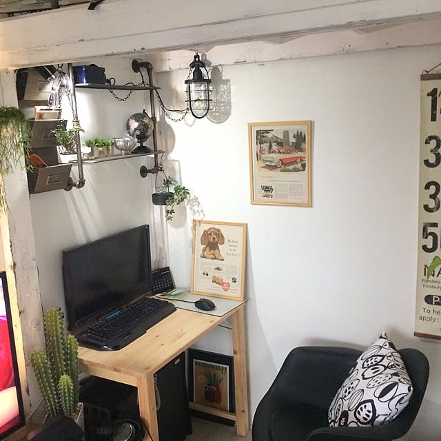 My Desk,あまり変わりません〜,押入れだったところ,押入れDIY,和室を洋室に ,6畳勝負 tomotomoの部屋