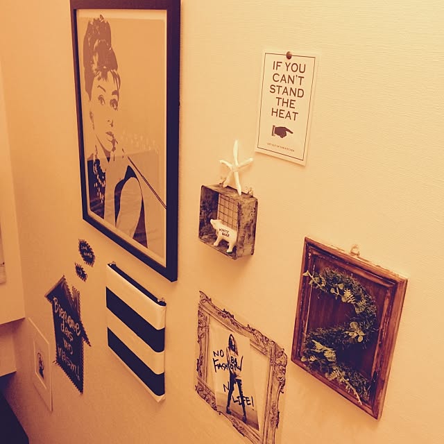 My Shelf,階段ギャラリー,ミックススタイル,DIY,セリア,ダイソー,IKEA,男前 painmomoの部屋