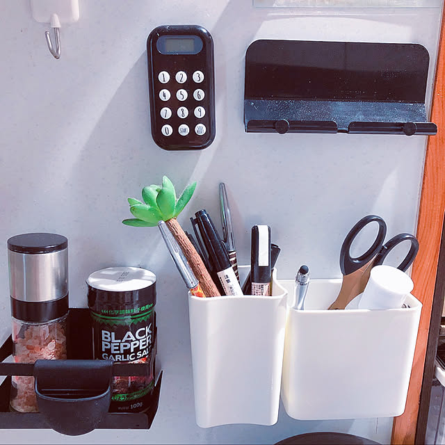 浮かせる収納,マグネット収納,セリア,文房具収納,100均,イベント参加,Kitchen mkkoの部屋