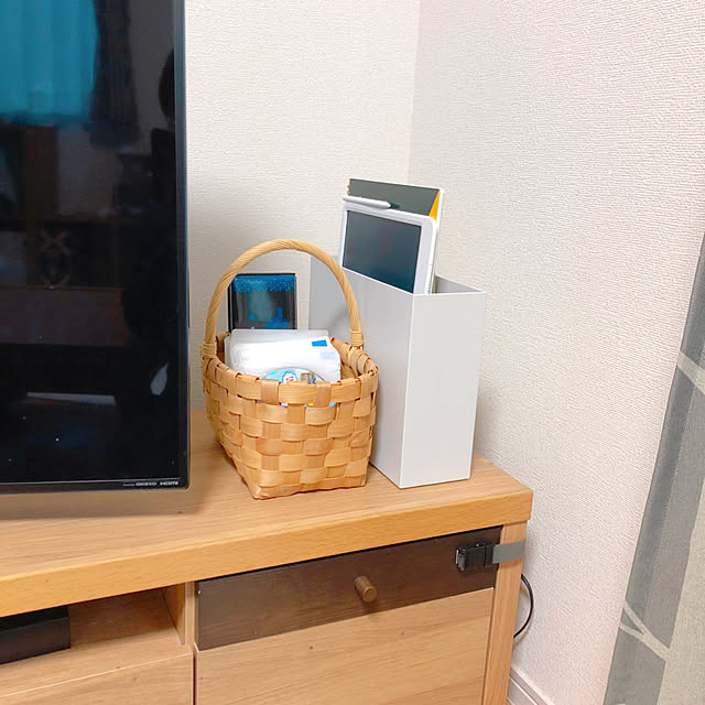 DVD収納,かご収納,北欧,ナチュラルインテリア,建売,子供と暮らす,無印良品,My Desk kotokoの部屋