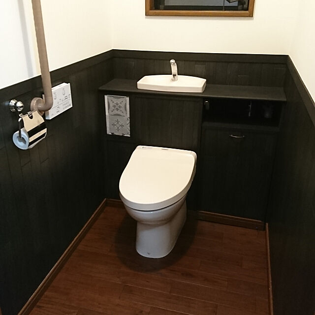 Bathroom,中古住宅,DIY,タンクレストイレ,トイレタンク隠し DIY shocoの部屋