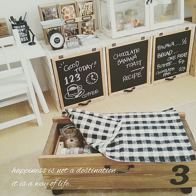 Lounge,DIY,セリア,カラーボックス,salut!,ギンガムチェック♡ yurikoの部屋