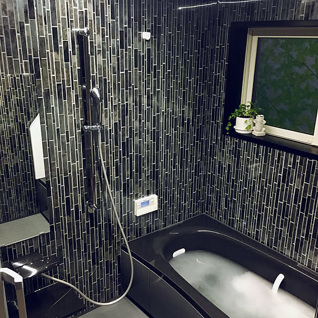 Bathroom,酸素美泡湯,人工大理石浴槽,美泡湯,お風呂,システムバス,新作,Panasonic お風呂,オフローラ,ダークカラー,浴室リフォーム,タカカツ,切替えシャワーヘッド aiaiの部屋